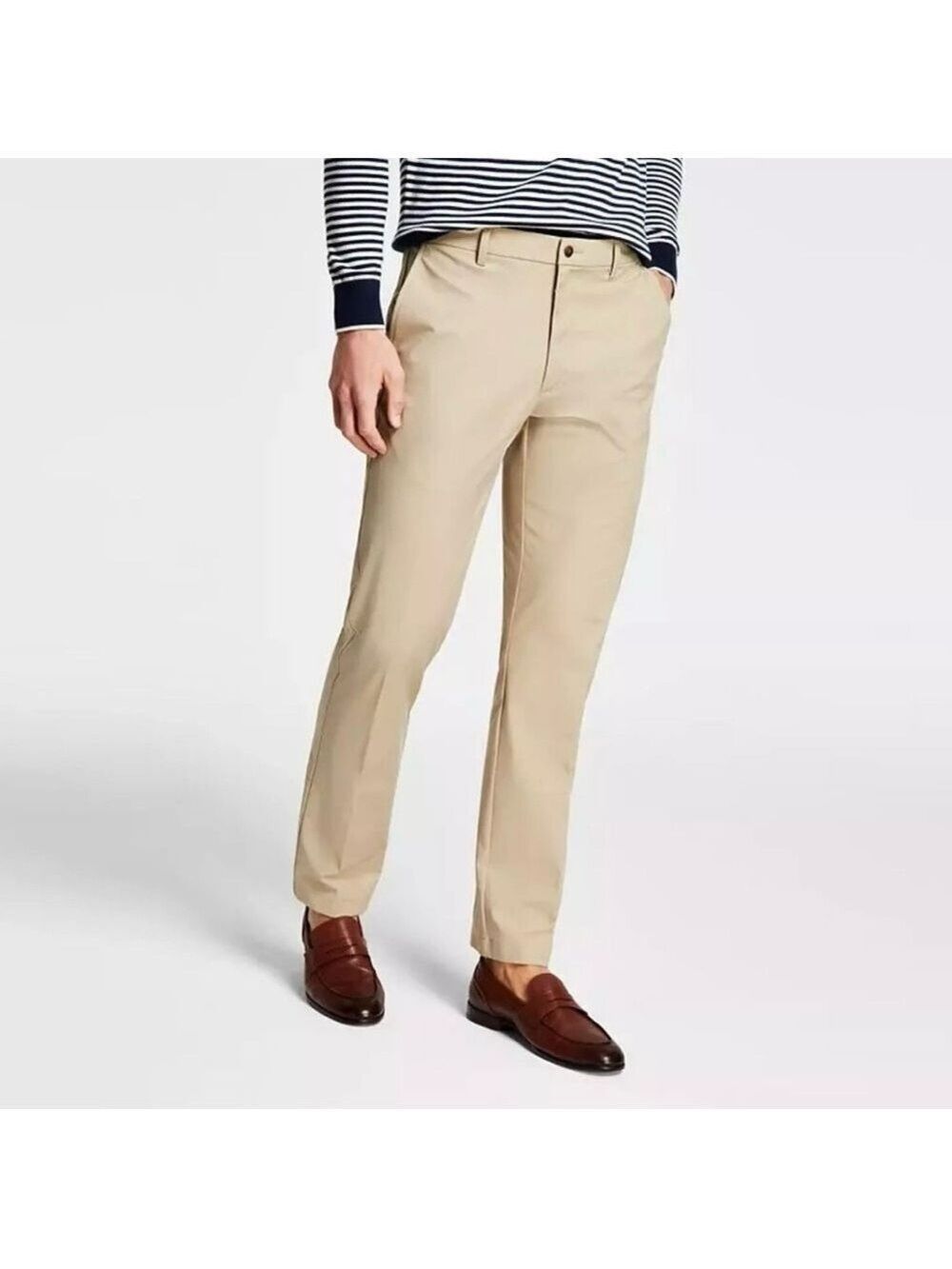 Michael Kors Men's Beige Cotton Stretch Classic Fit Suit Dress Pants